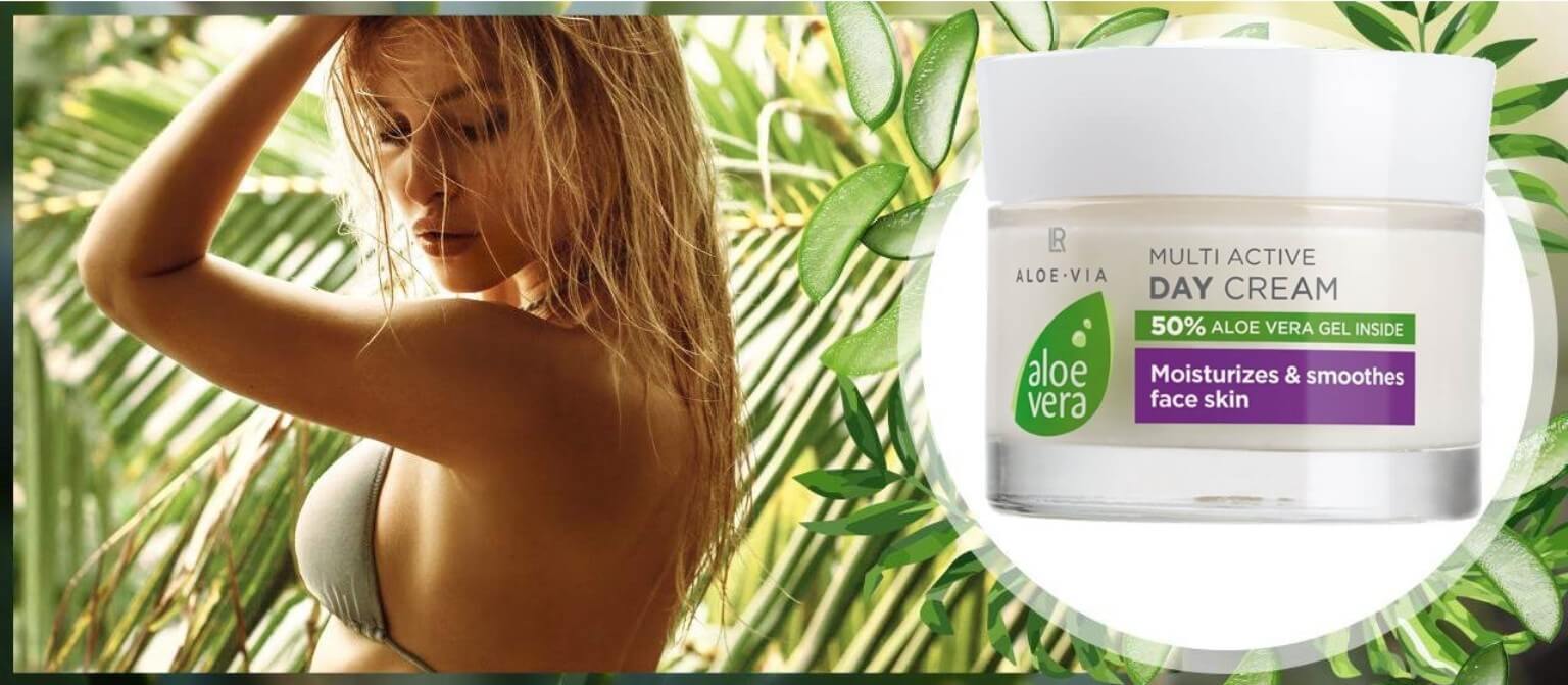 Crema da giorno all'Aloe Vera per viso secco