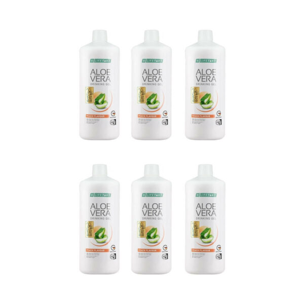 Aloe Vera Drinking Gel Peach 6 Pcs Set Good and cheap