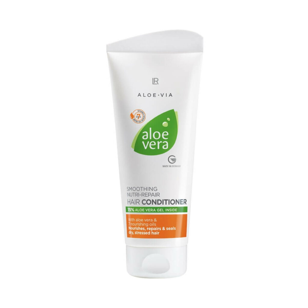 Aloe Vera Condicionador Nutri Repair com 7 óleos naturais que reabastecem cada fio