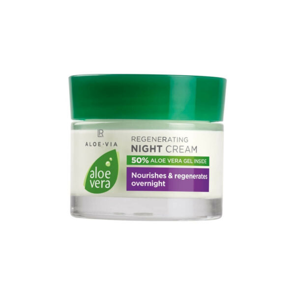 Aloe Vera Crema Notte Rigenerante offre un'idratazione intensiva, rigenera e ricostruisce la pelle