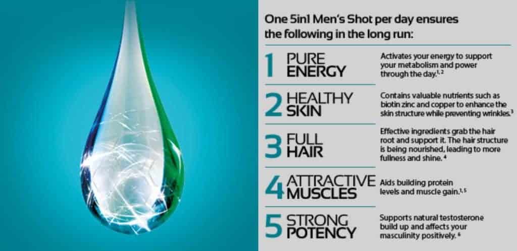 Mens shot 5in1 power shot for potency