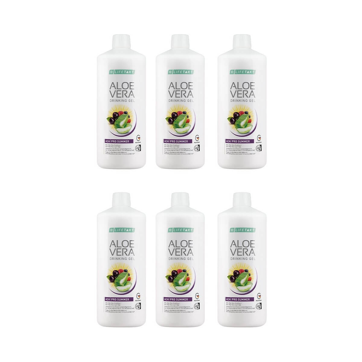 Aloe Vera Para Beber Acai 6 peças com vitamina C e minerais