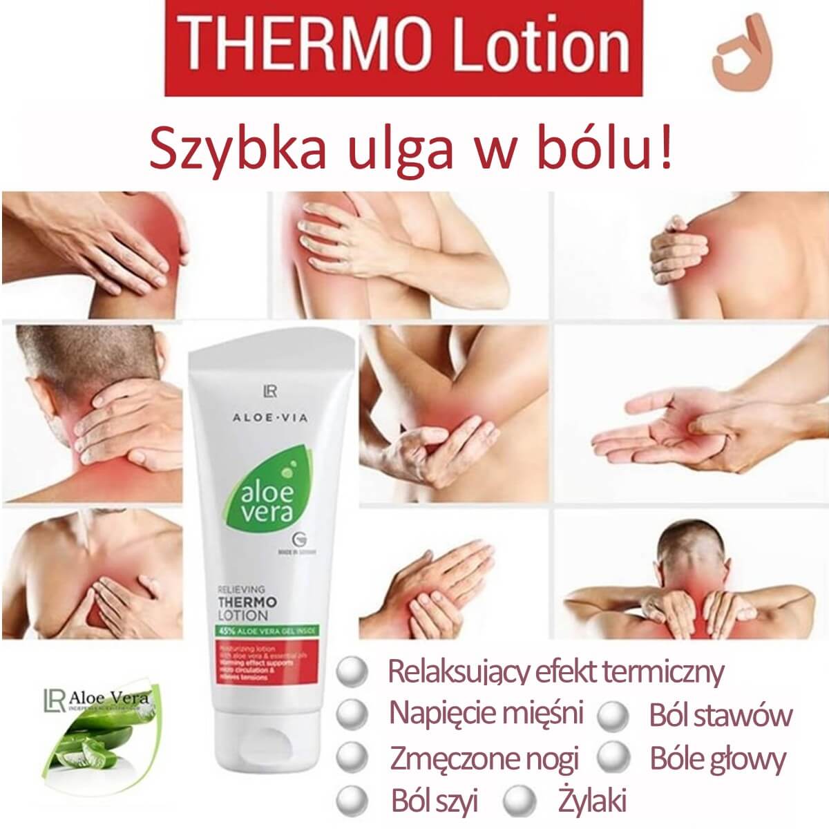 Aloe Vera Thermo Lotion rozgrzewające Mleczko na ból stawów